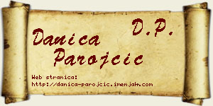 Danica Parojčić vizit kartica